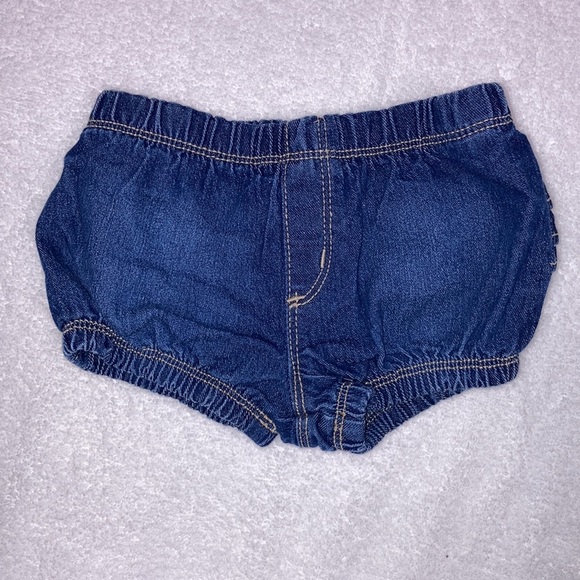 Old navy denim ruffle bloomer girls 6/12m - Picture 2 of 6